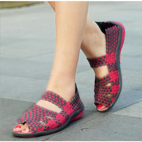 2021 New Summer women flat sandals Shoes women Woven shoes Flat Shoes flip flops women multi colors sandals free shipping