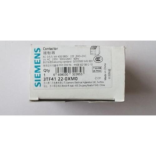 1PCS Siemens 3TF4122-0XM0 3TF41220XM0 Contactor AC220V -New