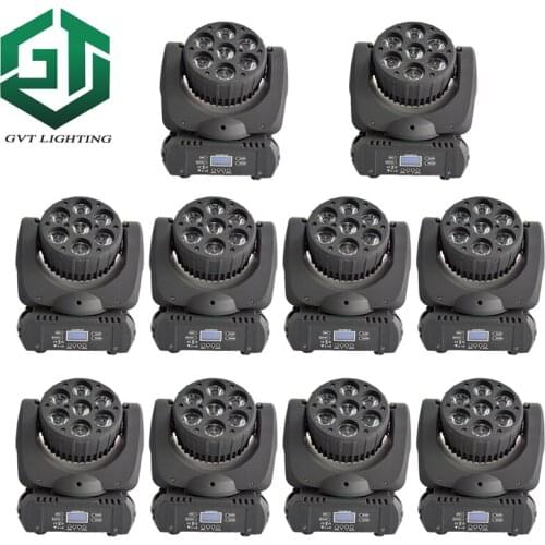 10pcs/lot china moving head beam 7*12W RGBW 4IN1 beam led rgbw Led Moving Head Light DMX led Effect Lighting