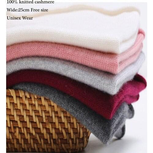 100% pure cashmere bib Scarf for men and women autumn and winter warm knit Neck Scarf Loop wool collar