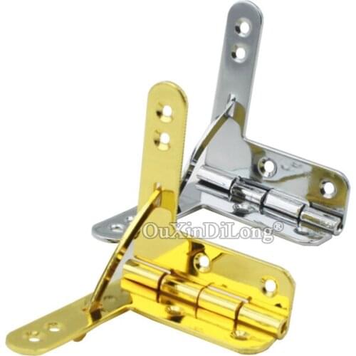 200PCS Golden/Silver 43*50mm*90Degree Support Iron Jewelrybox Hinge For High Strength Collection Case Packing Box Hinges GF311