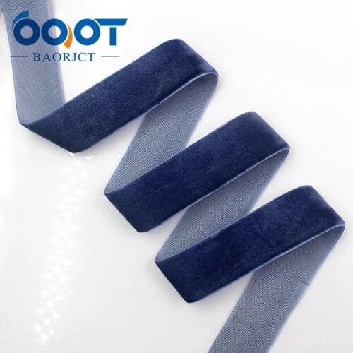 OOOT BAORJCT I-181220-302 (1")25MM 10yards velvet ribbon,DIY handmade Hair accessories,wedding gift wrap decoration Materials