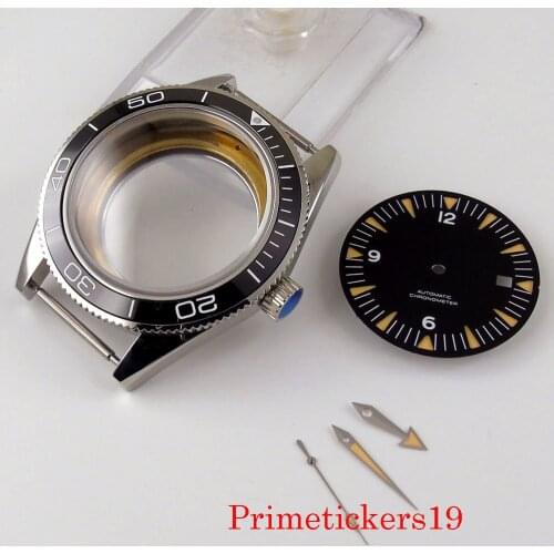 Stainless Steel Watch Case 41mm CORGEUT Sapphire Glass Rotating Bezel Fit ETA 2836 Miyota 8215 Automatic Movement Luminous Dial