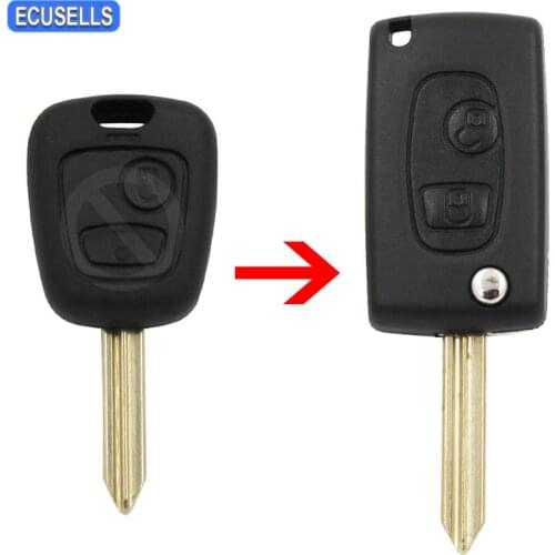 2 Button Folding Remote Key Case Shell SX9 Uncut Blade for Citroen For Peugeot Partner Saxo Xsara Picasso Berlingo Expert Boxer