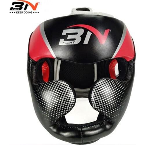 MMA Kickboxing Headgear Karate Taewondo Sport Head Guard Men Women Boxing Training Face Cheeks Eear Protective Helmet S/M/L/XL