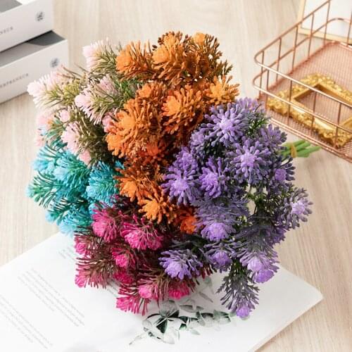 Simulation Melaleuca Home Living Room Decoration Decorations Green Plants Fake Flowers Project Partition Floral Wedding