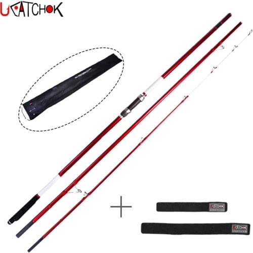 2PCS/Pack 4.20M CW 100-200g Surf Casting Rod Slim Body High-Carbon Fiber 3 Sections CR KW Guide Ring Choice Webo DPS Reel Seat