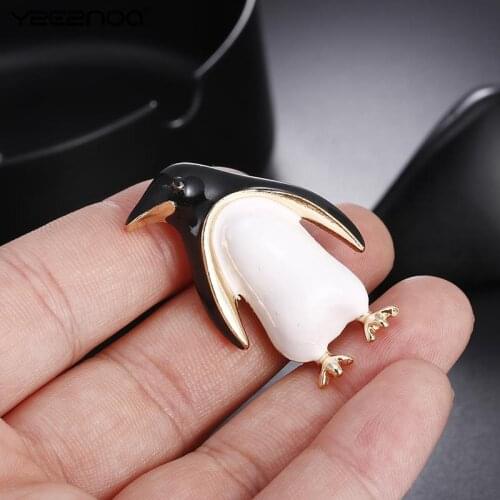 Lovely Animal Lapel Collar Pin Women Jewelry Sweater Scarf Suit Pins Accessories Enamel Cartoon Penguin Brooch