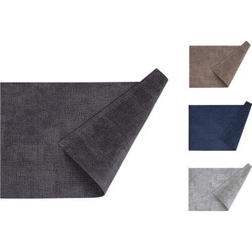 HOT-Faux Leather Heat Resistant Placemats for Dining Table Set of 6, Waterproof Wipeable Washable PU Table Mats