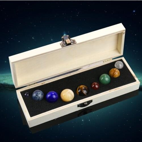 Natural Crystal Gem Ore Collection Teaching Specimens Nine Planets The Solar System Sphere Desktop Paperweight Center Home Decor