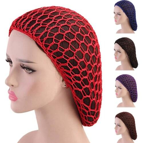 New Arrival Women Ladies Soft Rayon Snood Hair Net Crocheted Hair Net Hot sale accessoires cheveux femme