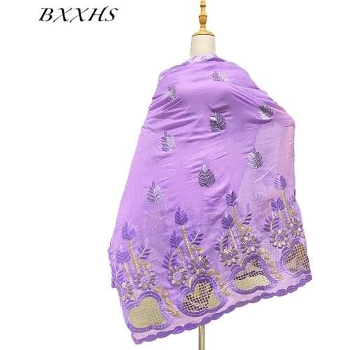 New African Women Scarf Hijab Muslim Fashion Embroidery Hollow out Design Turban Cotton Scarf Big Size Scarf for Shawls BX-057
