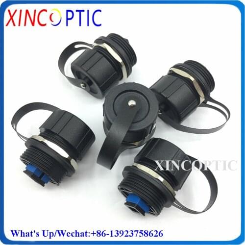 ODVA SC SX Fiber Optic Adapter,IP67 ODVA-SC Bulkhead Adapter with Dust Cap,Outdoor IP65/IP67 SC Optic Fiber Waterproof Connector