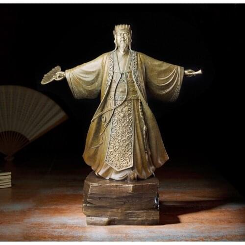 Huge TOP grade Bronze carving Home finance company Stock market Career Success Auspicious GOOD luck "ZHUGE DONG FENG QI "statue