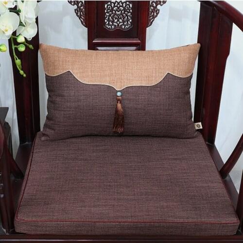 Plain Cotton Linen Thicken Seat Cushion Pillow Sofa Chair Pads Seat Cushions Decorative Armchair Lumbar Pillow Back Cushion