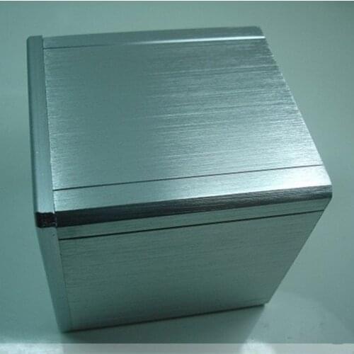 Transformer cover very fine brushed aluminum 84*80*91mm bright silver