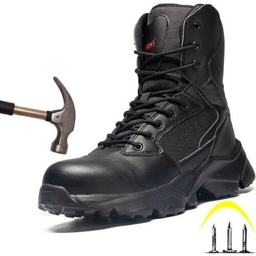 Steel Toe Work Safety Boots Men Professional Protective Industrial Shoes Sneakers Male Light Construction Shoes Man High Quality