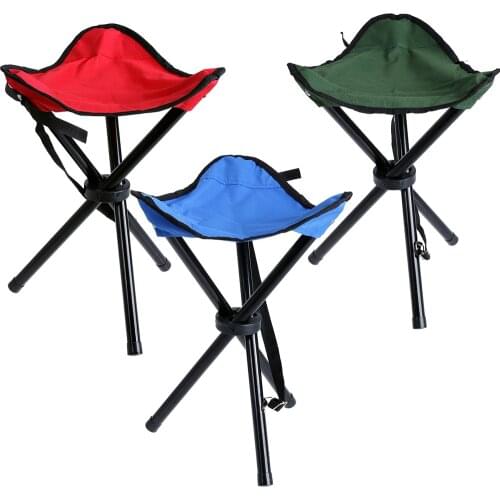 Outdoor Fishing Chair Portable Tripod Stool Camping Walking Picnic Garden Foldable Three Feet Beach Folding Chair Small Simple