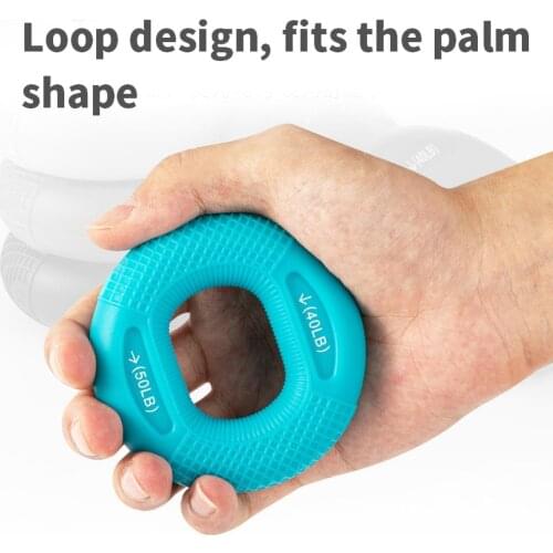 Silicone Adjustable Hand Grip 20-80LB Gripping Ring Finger Forearm Trainer Carpal Expander Muscle Workout Exercise Gym Fitness
