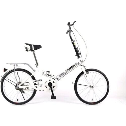 Folding bicycle female student lady 20 inch variable speed shock absorption bicycle portable commuter bike