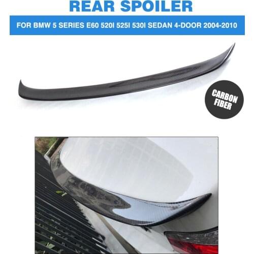Carbon Fiber Rear Trunk Boot Lip Spoiler Wing For BMW E60 M5 Sedan 2005 - 2008 Rear Trunk Spoiler