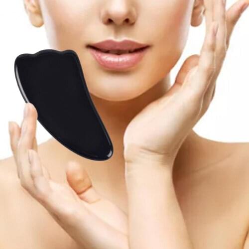 Glass Gua-sha board Massage Heart-Shaped Prevent Wrinkle Black Black Wrinkle Reducing Guasha Stone Face Neck Back Body Foot Care