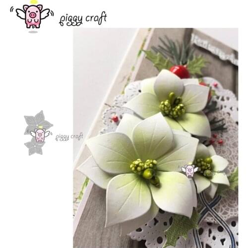 Piggy Craft metal cutting dies cut die mold 2019 New 2Pcs flowers Scrapbook paper craft album card punch knife art cutter die