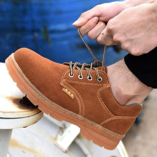 Safety Shoes with Steel Toe Cap Anti Smash Anti Puncture Boots Men Indestructible Safty Shoe Work Boots Ankle Boot for Men