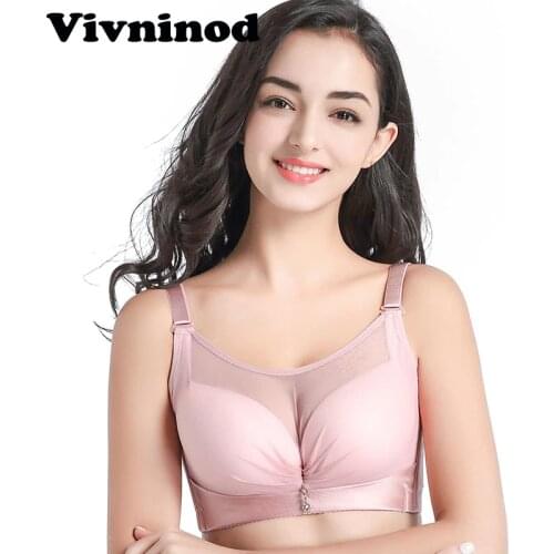 Women Wire-free Bra Seamless Bra Underwear Full Cup Sexy No Rims Lingerie Bra for Women Plus Size Sexy Brassiere 44 46 C D cup