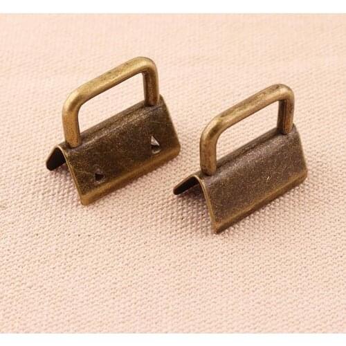 10pcs /lot 25mm 1inch Bronze Color Metal Key Fob Hardware buckle For lanyard webbing Rope Cord end
