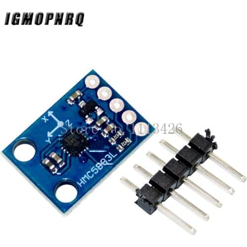 10pcs/lot GY-273 3V-5V HMC5883L Triple Axis Compass Magnetometer Sensor Module Three Axis Magnetic Field Module