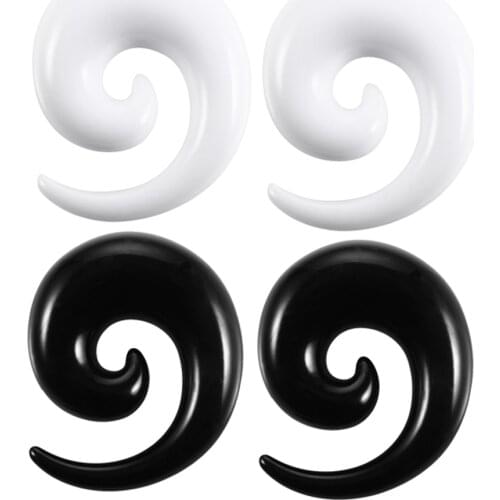 2pcs/lot Acrylic Spiral Ear Plugs and Tunnels Ear Gauges Ear Tapers Stretching Ear Expanders Piercings Body Piercings Jewelry
