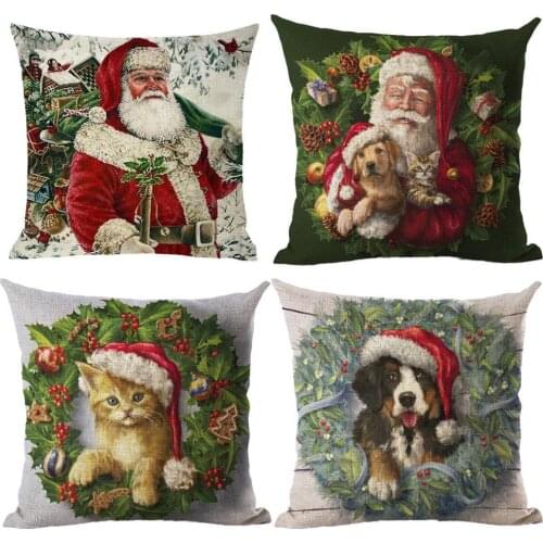 2021 Christmas Decorations For Home Christmas Ornaments Navidad Frozen Party Decorative Factory Outle Cushion Cover