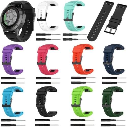 26mm Silicone Band Strap for Garmin Fenix 6X GPS Smart Watch Quick Release Watchband For Garmin Fenix6X PRO/6X Sapphire GPS Belt