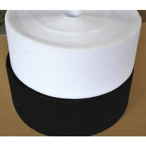 4''(100mm)Width x 5meters .General Sewing fastening Tape, Sew-on hook and loop sticky ribbon pure nylon black