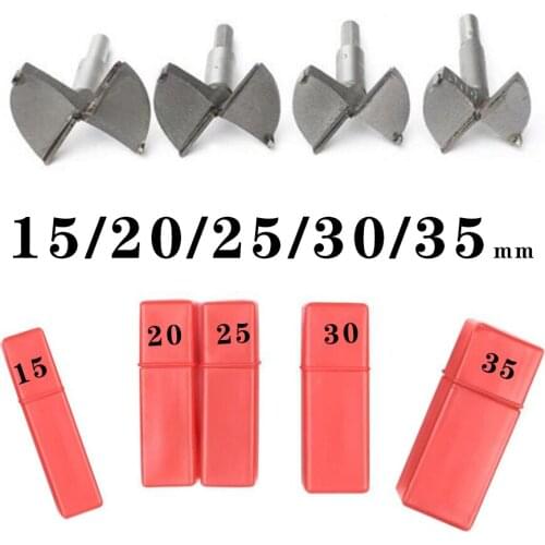 5pcs/Set Forstner Carbon Steel Boring Drill Bits Woodworking Hole Saw Wooden Wood Cutter Dia 15 20 25 30 35mm Silver