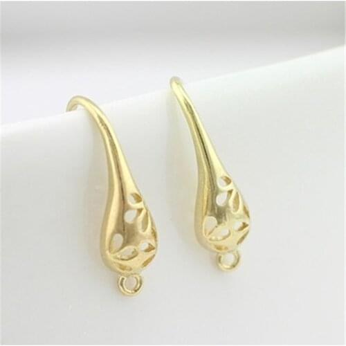 6pcs ( 3pair) 20x11mm Gold Color Ear Hooks Earring Wires for Handmade Women Fashion Jewelry Earrings (T6-01)