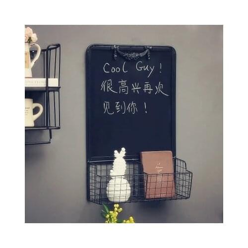 American creative wrought iron blackboard rack wall decoration personality retro home living room wall hangings