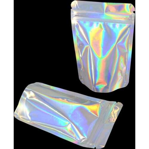 Astigmatism Aluminum Foil Bag Self Sealing Food Storage Stand Up Pouch Bags 100pcs/lot Retail Aluminium foil Candy/Tea/Flour Bag
