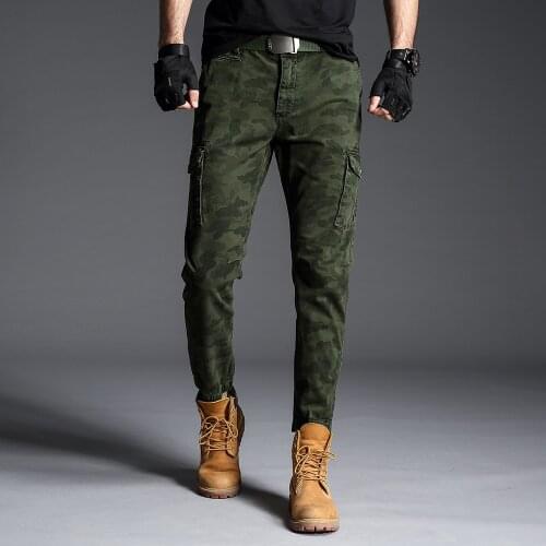 Mens Style Military Pants Men Tactical Multi-Pocket Cargo Pants Male Joggers Cotton Long Casual Trousers Camouflage Spring 25