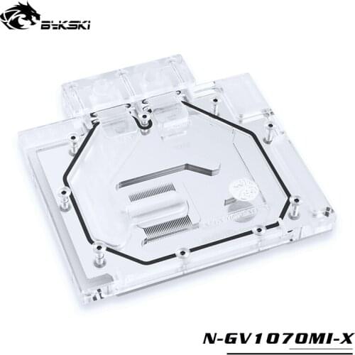 BYKSKI Water Block use for GIGABYTE GTX1080MINI-ITX-8G/GTX1070MINI-ITX-OC-8G/Full Cover Graphics Card Copper Radiator Block RGB