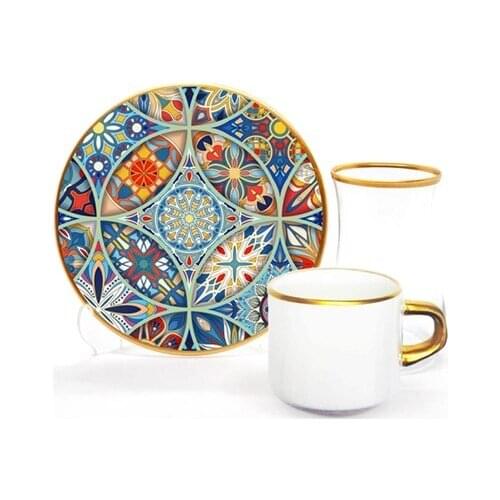 Drop Focus Tea Coffee Set 18 Pieces Mandala