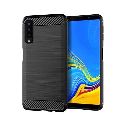 For Samsung Galaxy A7 2018 Case Soft silicone Carbon Fiber Armor Shockproof Protect back cover case for Samsung A7 2018 A750