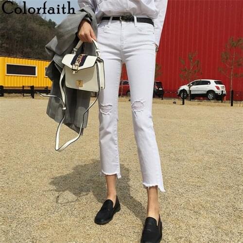 Colorfaith Womens Ripped Jeans