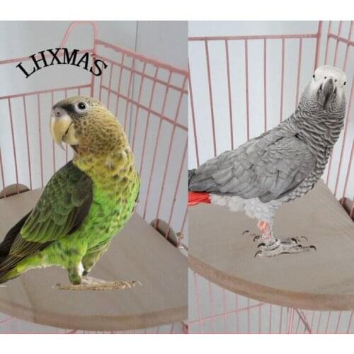 Wooden Parrot Bird Cage Perches Stand Platform Pet Parakeet Budgie Toys Hanging Resk Toy Many Size Fan Shape D139