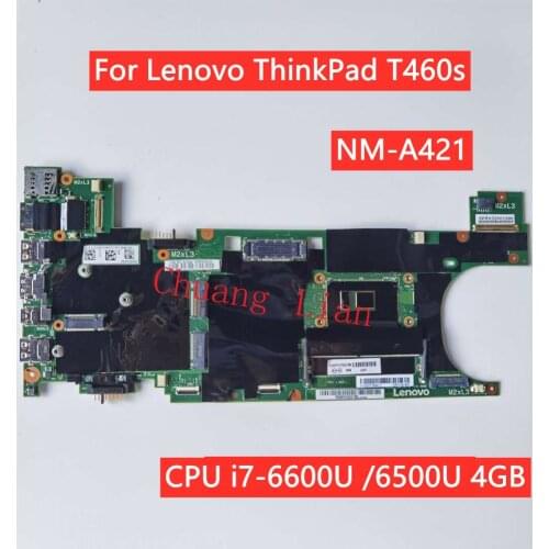 For Lenovo ThinkPad T460s Laptop Motherboard BT460 NM-A421 with CPU i7-6600U /6500U 4GB RAM FRU 00JT959 00JT961100% Fully Tested