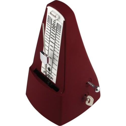 FLEOR Metronome Piano Mechanical Metronome Bell Ring Rhythm for Guitar Piano,Matte Red