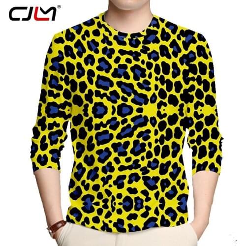 CJLM Body Yellow 3D Printing Black Long-sleeved Tees Cool Loose Fashion Longsleeved Tshirt Mens Streetwear Longsleeved Top 5XL
