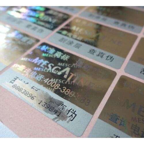 Customized scratch off hologram laser label sticker ,unique CODE on each sticker for bitcoin sticker label ! FREE design