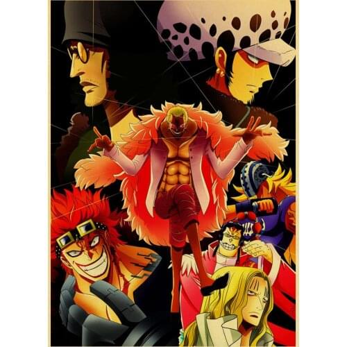 Japanese Anime New One Piece Luffy Retro Painting Picture Cafe Kids Room Living Art Home Wall Decor Quality Canvas Poster Gifts
